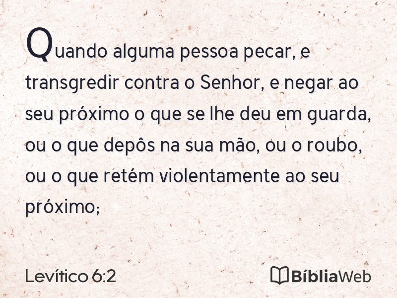 Levítico 6:2 em imagem para compartilhar