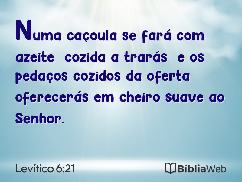 Levítico 6:21 em imagem para compartilhar