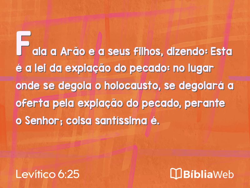 Levítico 6:25 em imagem para compartilhar