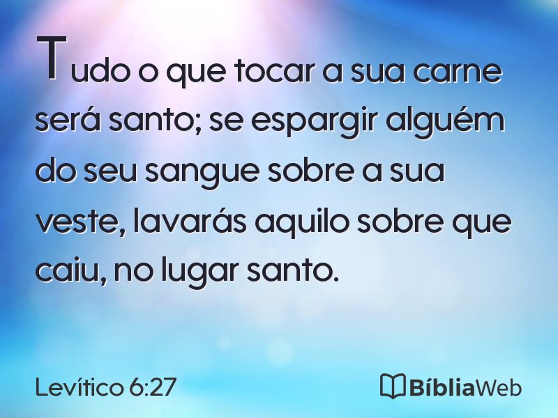 Levítico 6:27 em imagem para compartilhar