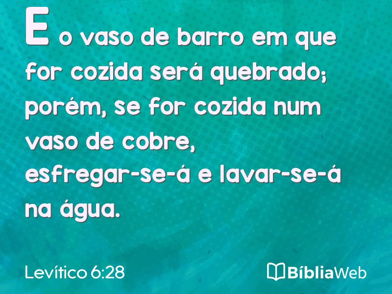 Levítico 6:28 em imagem para compartilhar