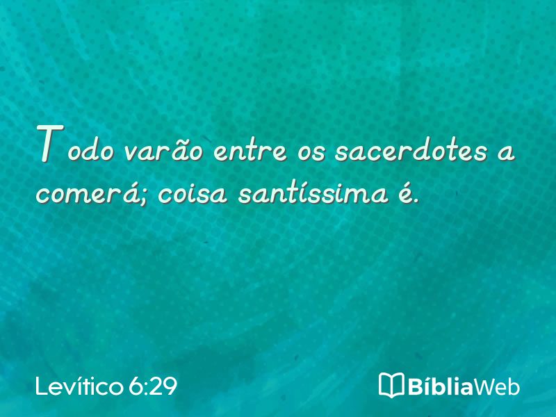 Levítico 6:29 em imagem para compartilhar