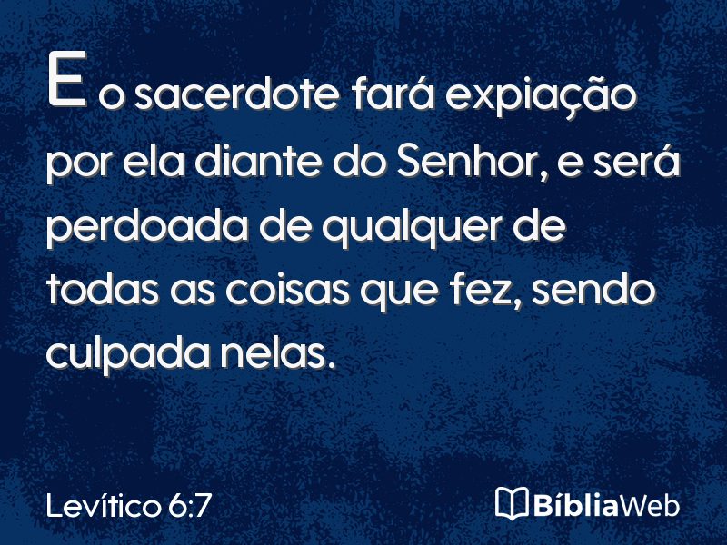 Levítico 6:7 em imagem para compartilhar
