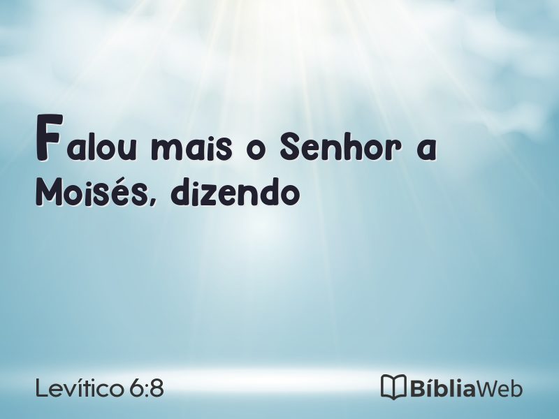 Levítico 6:8 em imagem para compartilhar