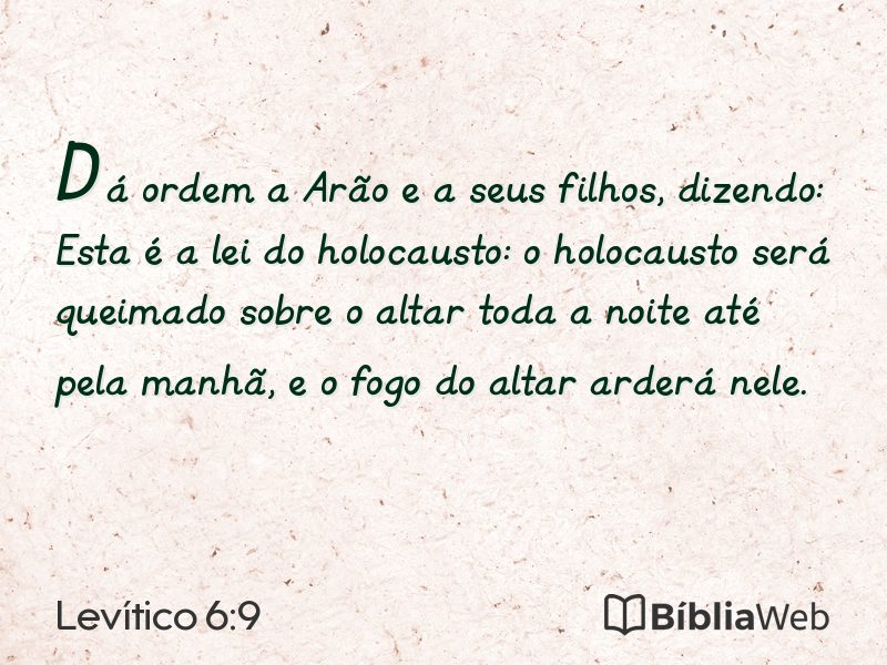 Levítico 6:9 em imagem para compartilhar