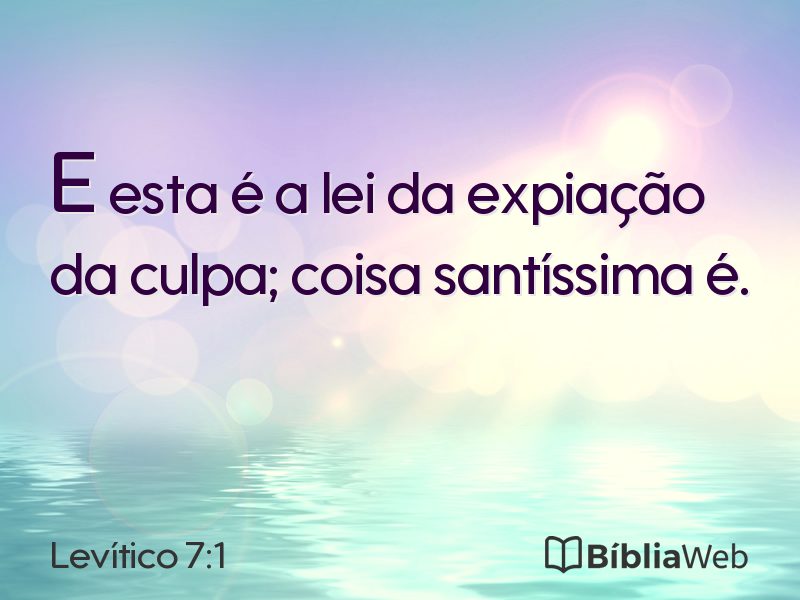 Levítico 7:1 em imagem para compartilhar