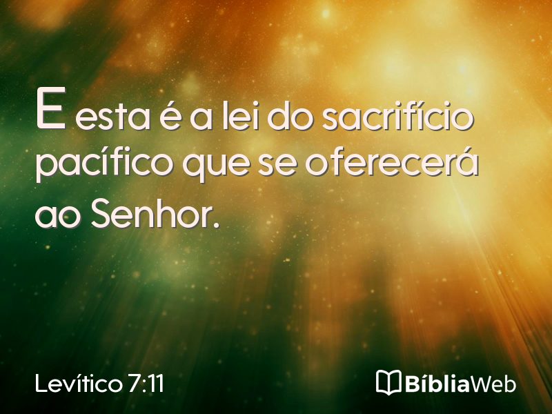 Levítico 7:11 em imagem para compartilhar