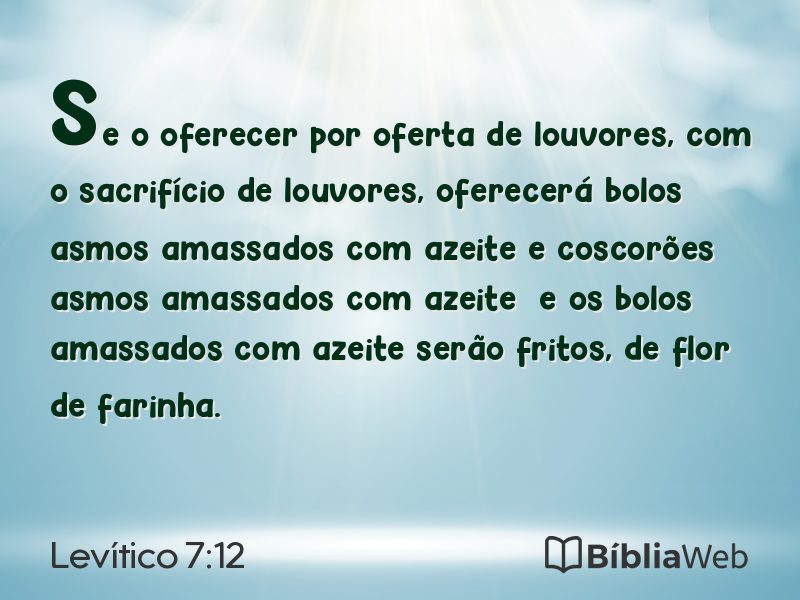 Levítico 7:12 em imagem para compartilhar