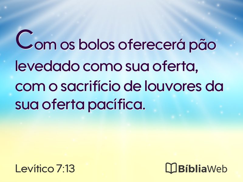 Levítico 7:13 em imagem para compartilhar