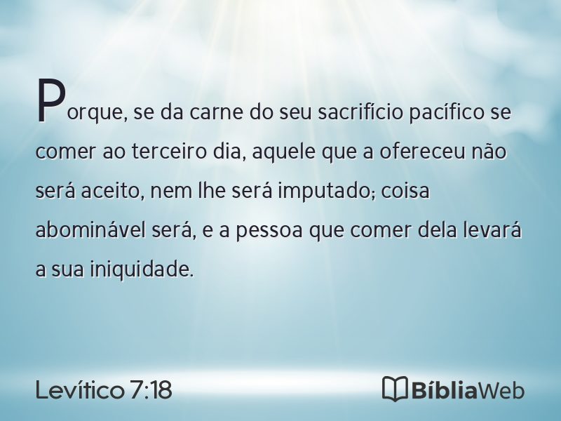 Levítico 7:18 em imagem para compartilhar