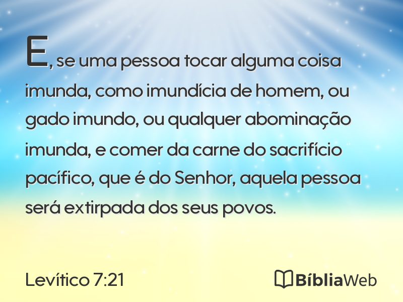Levítico 7:21 em imagem para compartilhar