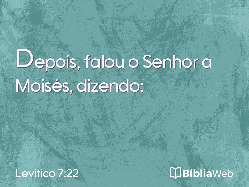 Levítico 7:22 em imagem para compartilhar