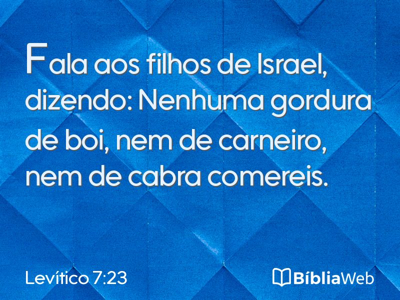 Levítico 7:23 em imagem para compartilhar