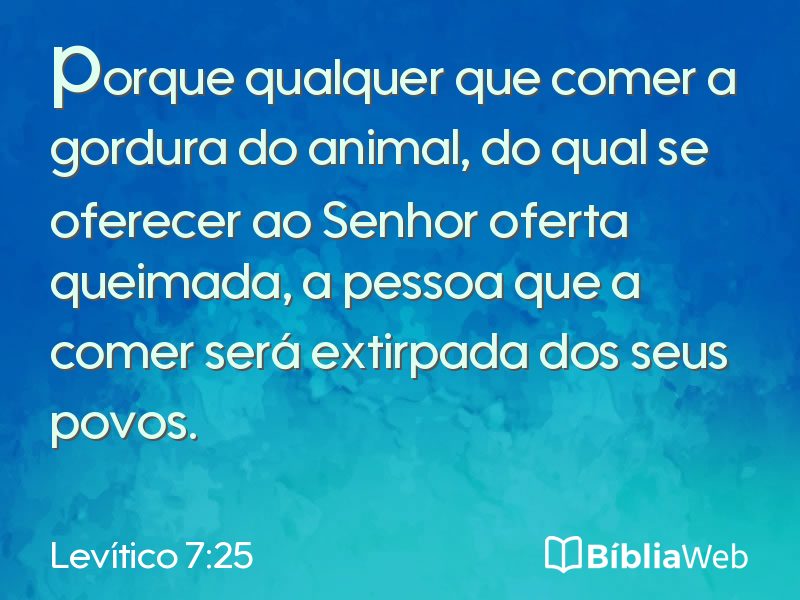 Levítico 7:25 em imagem para compartilhar