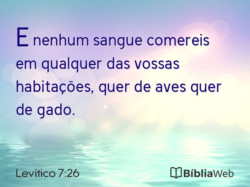 Levítico 7:26 em imagem para compartilhar