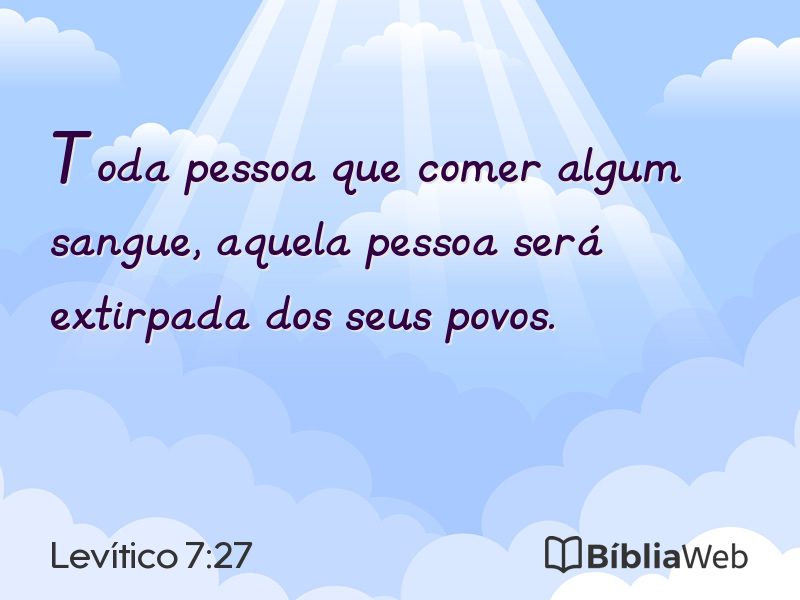 Levítico 7:27 em imagem para compartilhar