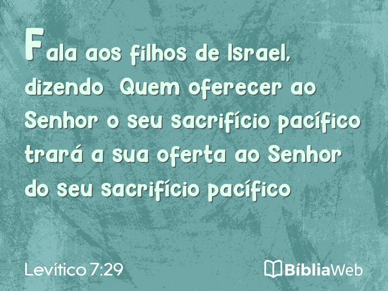 Levítico 7:29 em imagem para compartilhar