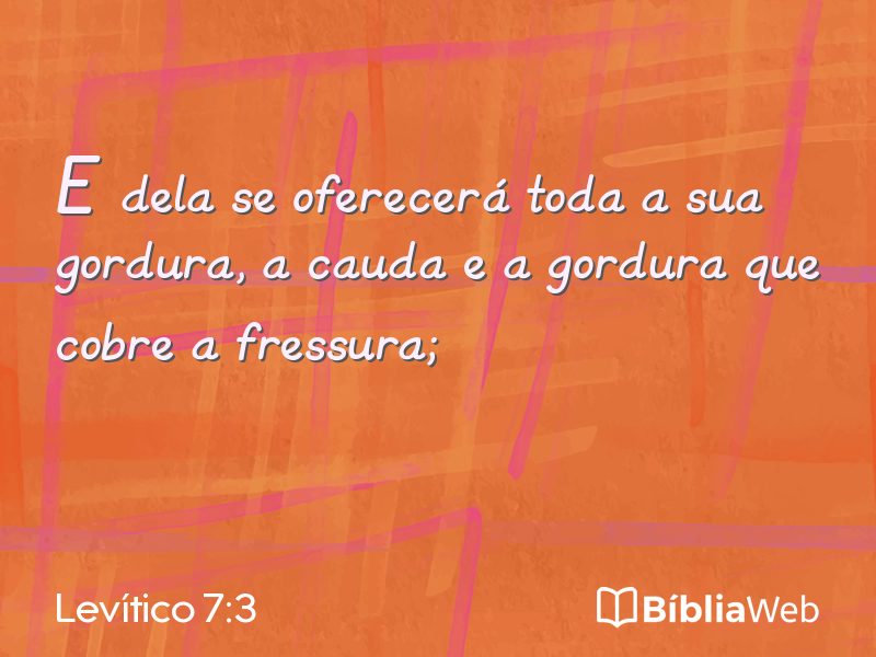 Levítico 7:3 em imagem para compartilhar