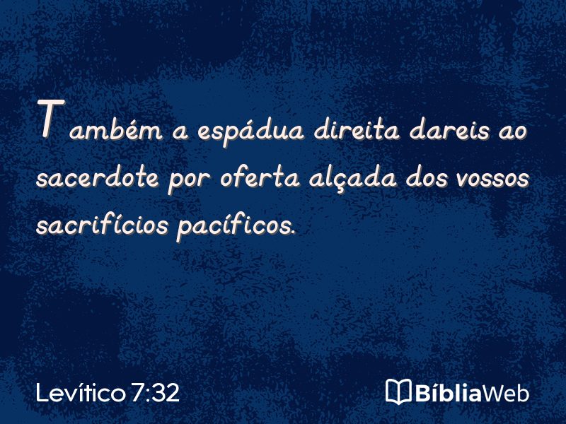 Levítico 7:32 em imagem para compartilhar
