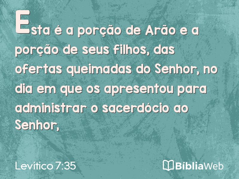 Levítico 7:35 em imagem para compartilhar