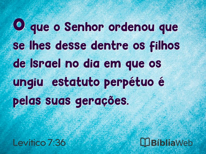 Levítico 7:36 em imagem para compartilhar