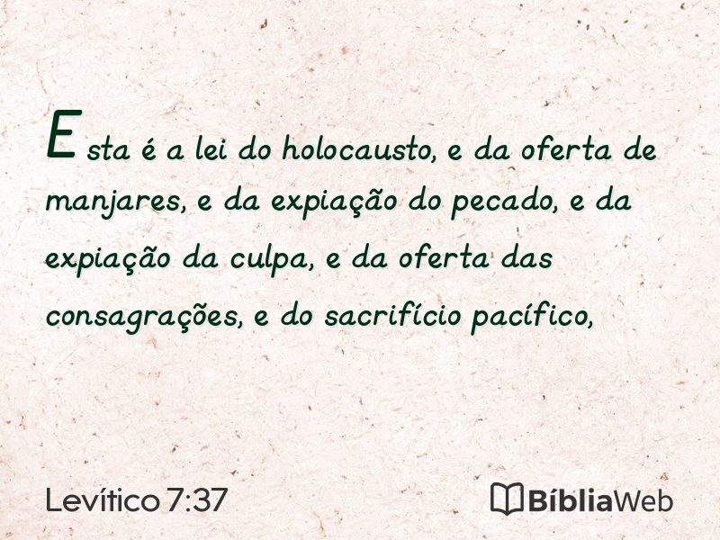 Levítico 7:37 em imagem para compartilhar