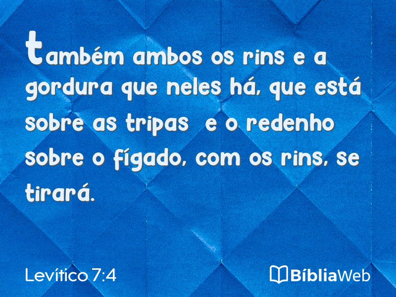 Levítico 7:4 em imagem para compartilhar