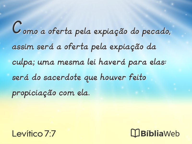 Levítico 7:7 em imagem para compartilhar
