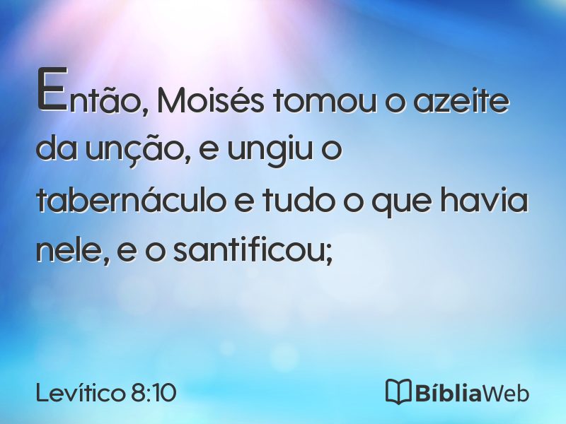 Levítico 8:10 em imagem para compartilhar