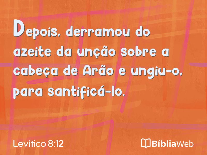 Levítico 8:12 em imagem para compartilhar