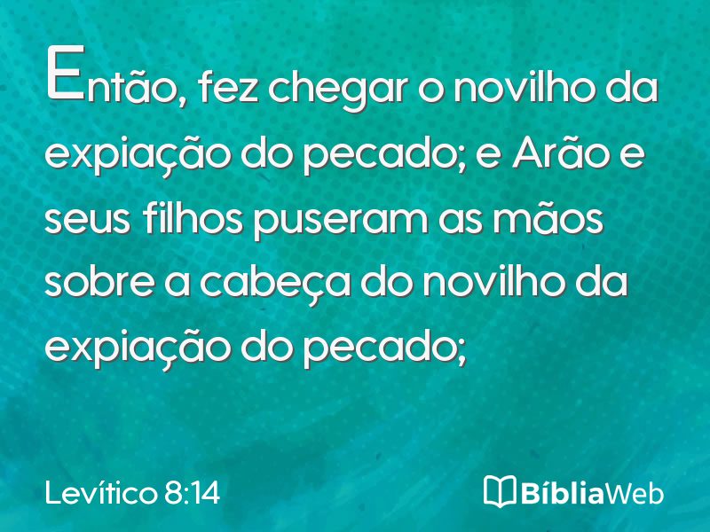 Levítico 8:14 em imagem para compartilhar