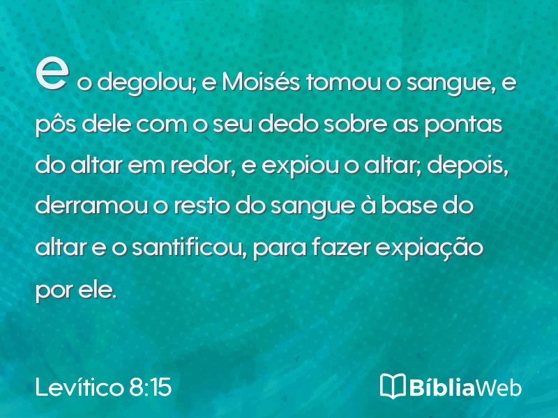 Levítico 8:15 em imagem para compartilhar