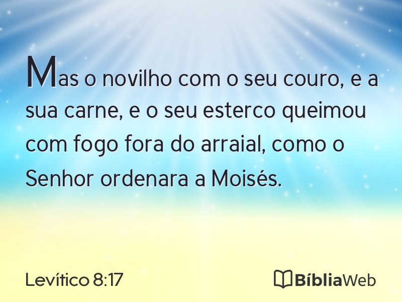 Levítico 8:17 em imagem para compartilhar