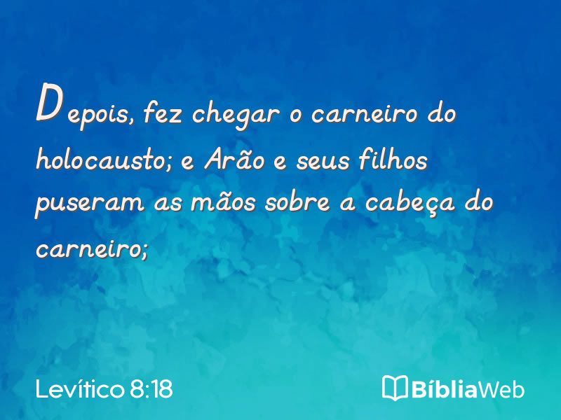 Levítico 8:18 em imagem para compartilhar