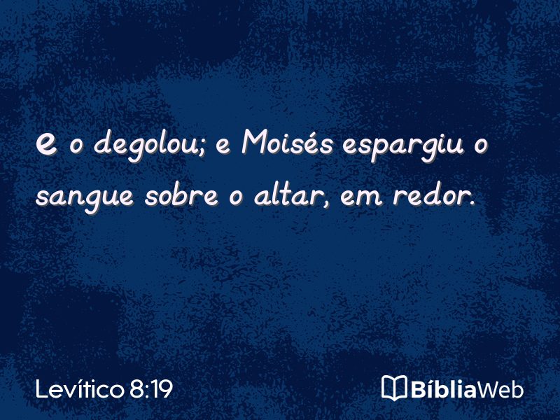 Levítico 8:19 em imagem para compartilhar