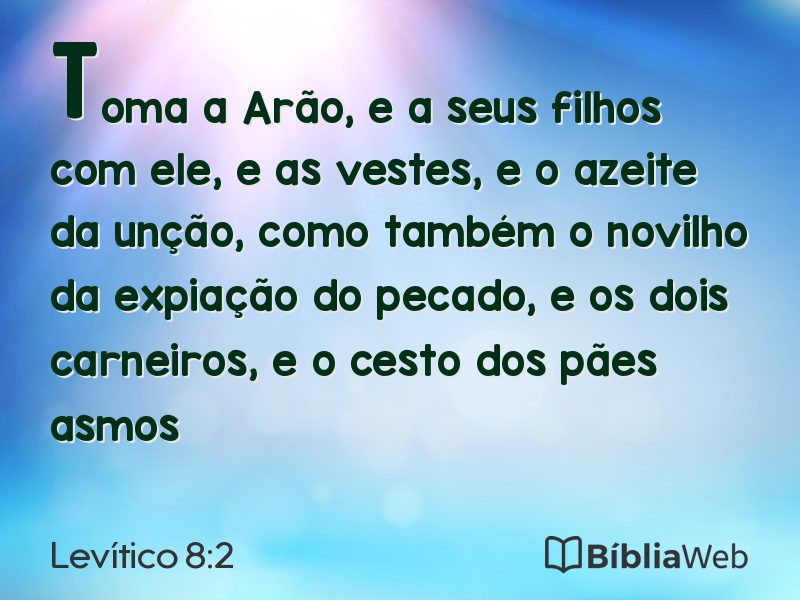 Levítico 8:2 em imagem para compartilhar