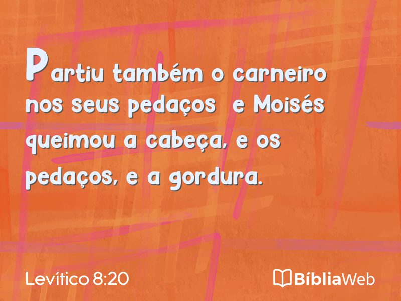 Levítico 8:20 em imagem para compartilhar