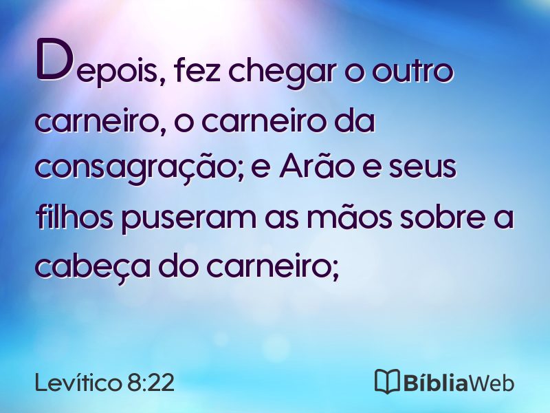 Levítico 8:22 em imagem para compartilhar