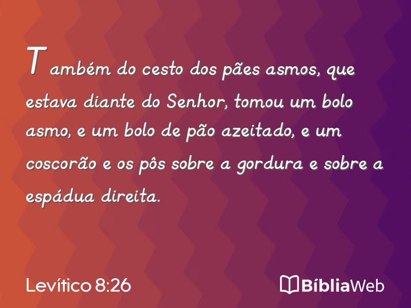 Levítico 8:26 em imagem para compartilhar