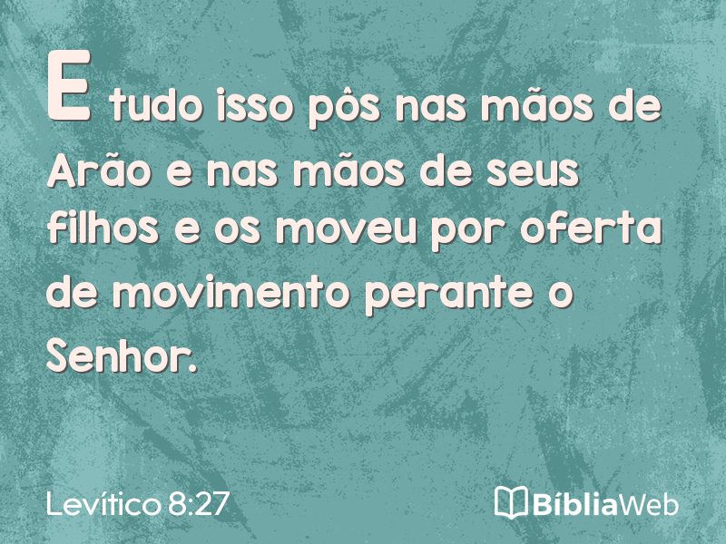 Levítico 8:27 em imagem para compartilhar