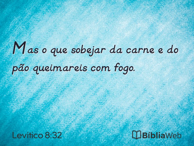 Levítico 8:32 em imagem para compartilhar