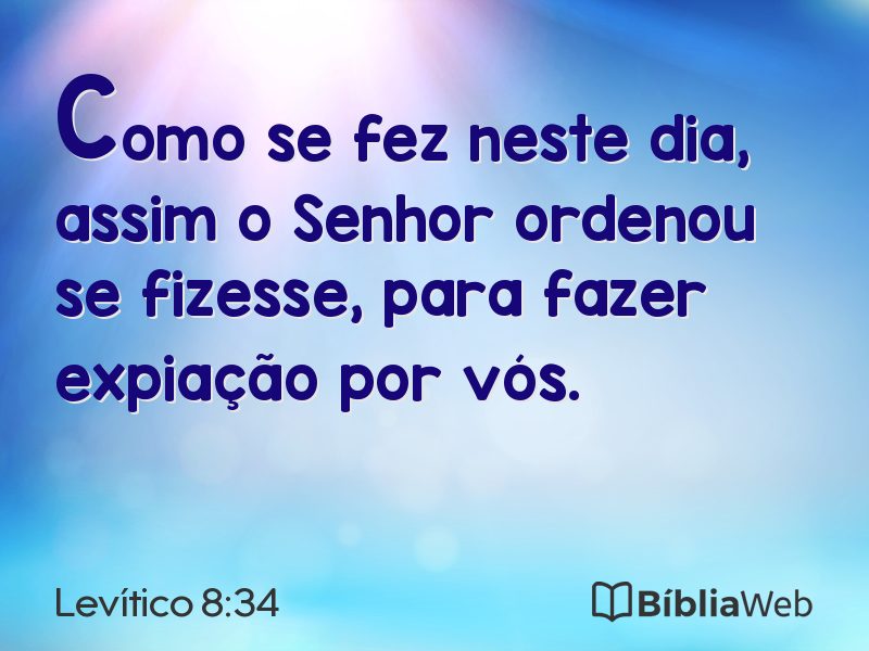 Levítico 8:34 em imagem para compartilhar