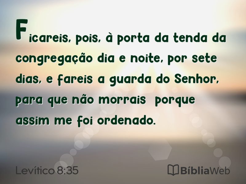 Levítico 8:35 em imagem para compartilhar