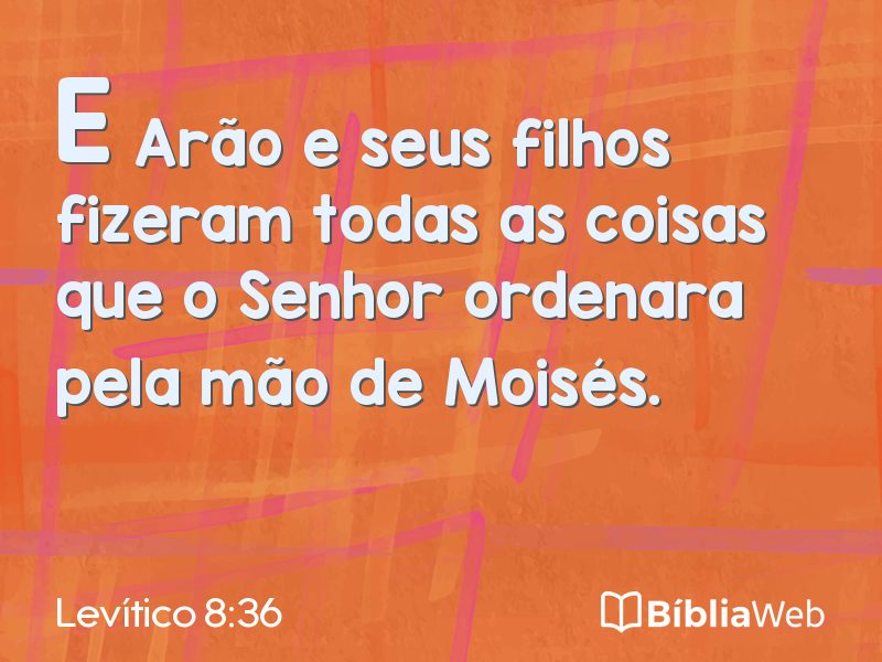 Levítico 8:36 em imagem para compartilhar