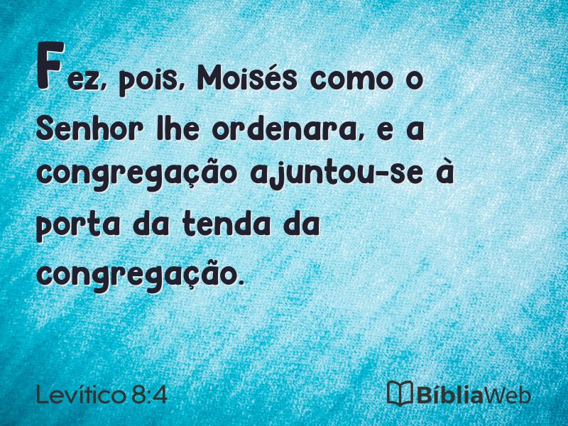 Levítico 8:4 em imagem para compartilhar