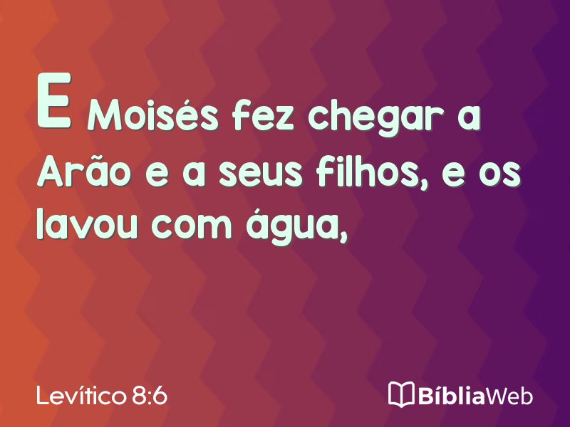 Levítico 8:6 em imagem para compartilhar