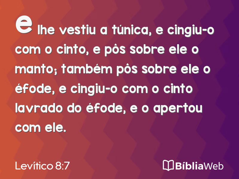 Levítico 8:7 em imagem para compartilhar