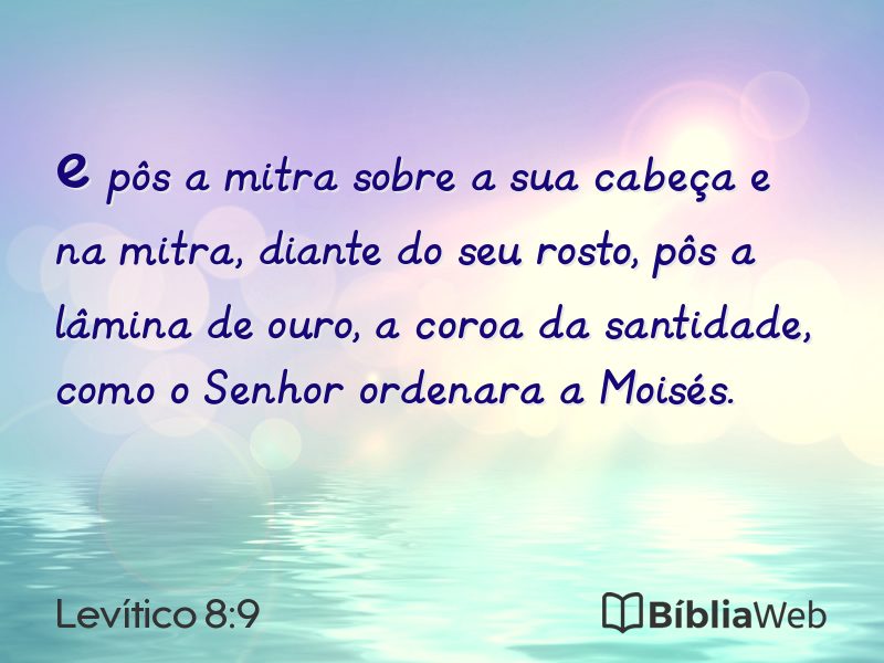 Levítico 8:9 em imagem para compartilhar