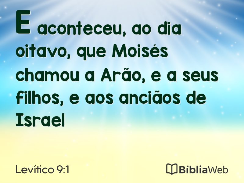 Levítico 9:1 em imagem para compartilhar