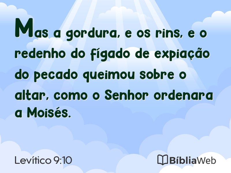 Levítico 9:10 em imagem para compartilhar